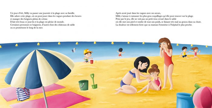 Illustration jeunesse sur la plage livre jeunesse