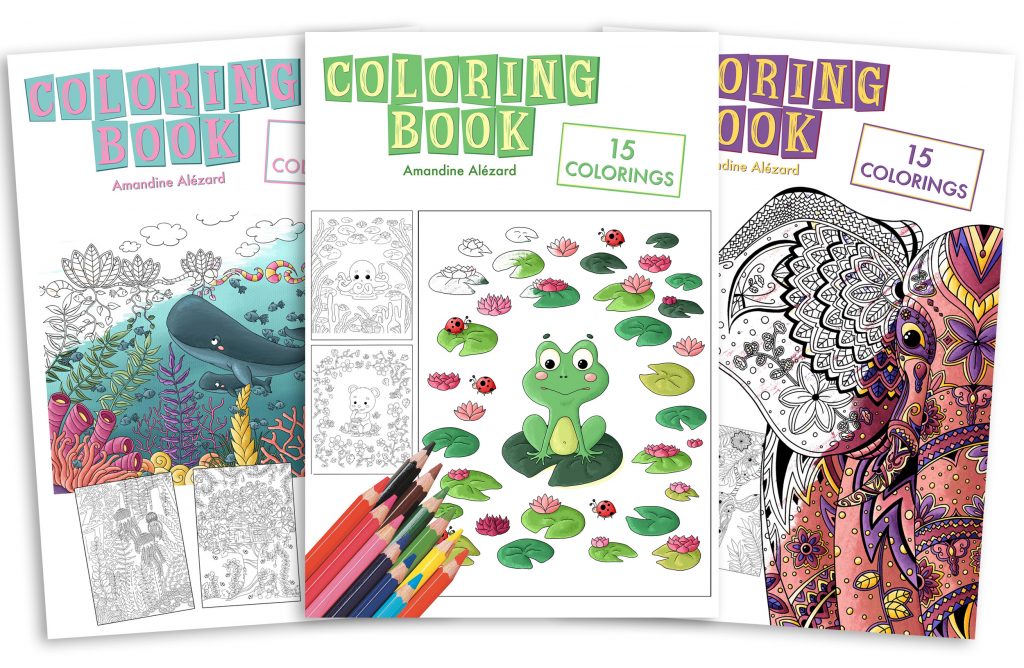 Cahier de coloriages – Dinett illustration illustrateur jeunesse book  d'illustrateur